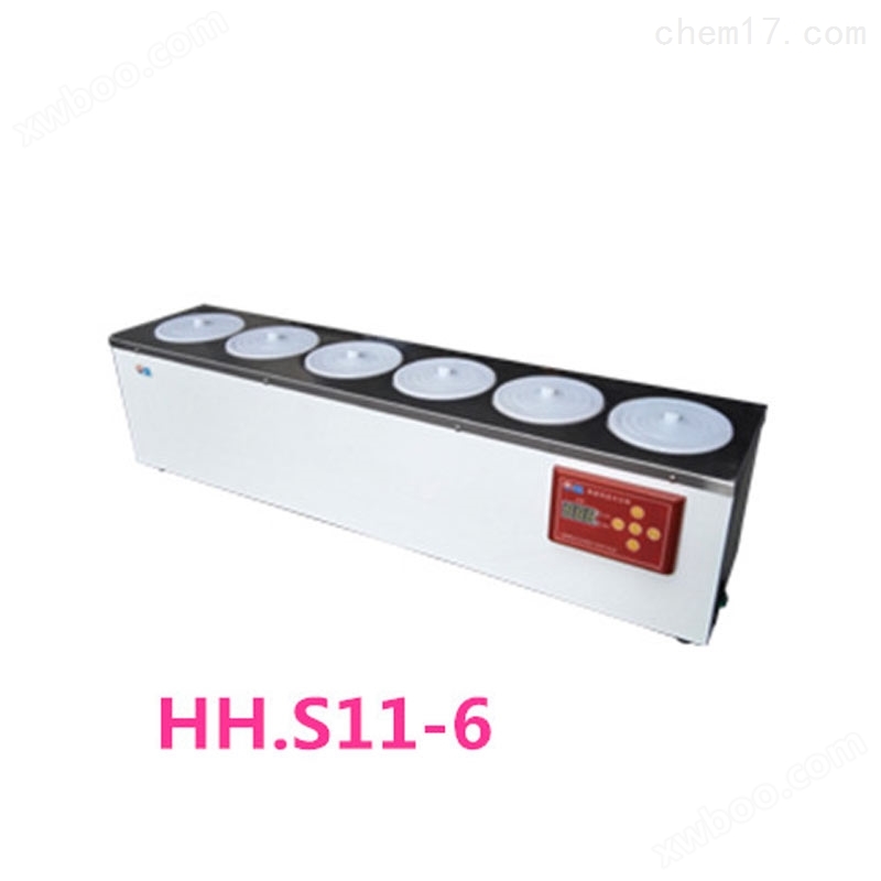 HH.S11-6恒温水浴锅 实验室单排6孔水温箱