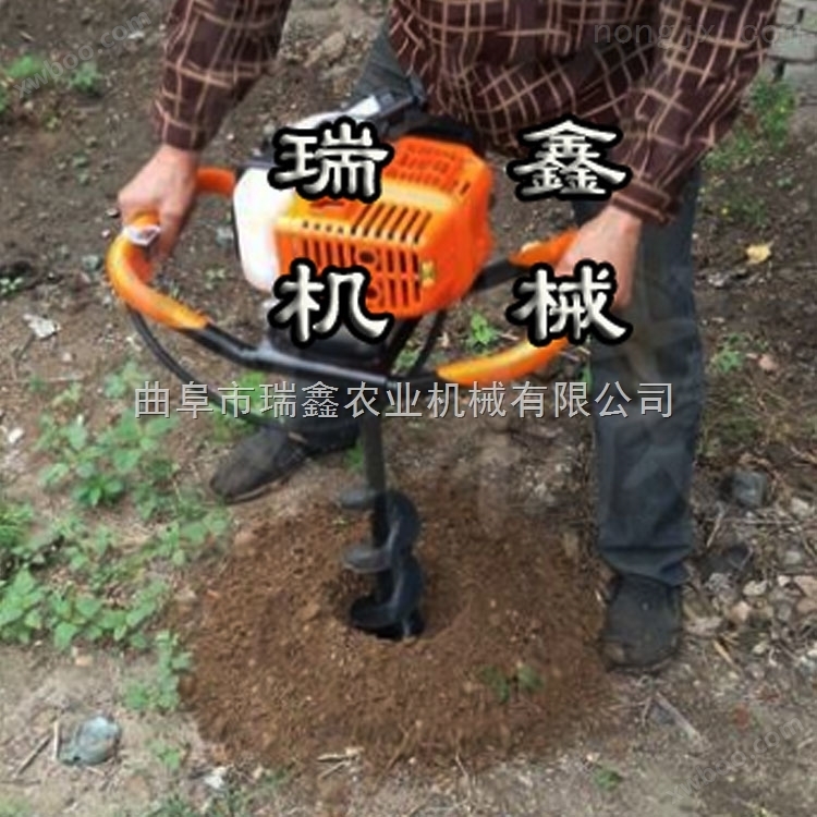 种树挖树坑机 汽油手提式钻孔挖坑机